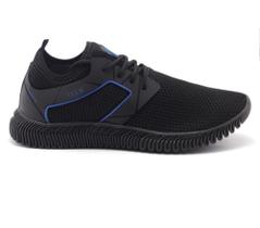 Tênis Básico Masculino Preto E Azul Tênis Básico Masculino Preto E Azul