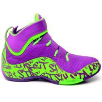 Tênis Basquete Masculino Impact Six Street Roxo com Verde