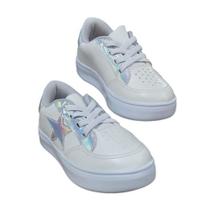 Tênis batatinha branco prata 20062324252627