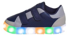 Tênis Beakid De Led tiras autocolantes Infantil Menino Modelo Escolar