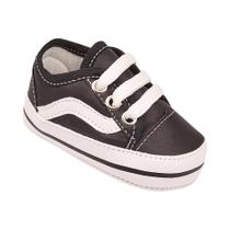 Tênis Bebê até 1 ano Preto Para Menino E Menina Confort