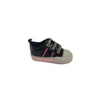 Tênis Bebê Bicho de Pé Casual Verniz Preto c/ Rosa Tênis Bebê Bicho de Pé Casual Verniz Preto c/ Rosa