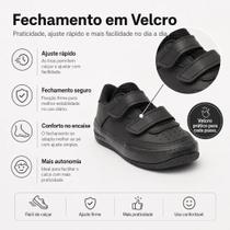 Tênis Bebê Infantil Com tiras autocolantes Menino Menina Escolar Zibe -