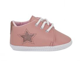 Tênis Bebê Keto Baby Menina com Glitter 003284 Rosa