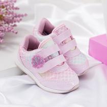 Tênis Bebê Menina Pinokio Sereia Com Concha E Glitter - Conforto E Magia No Caminhar Tênis Bebê Menina Pinokio Sereia Com Concha E Glitter - Conforto E Magia No Caminhar