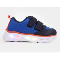 Tênis Bebê Molekinho Com Pisca Tiras Menino - Azul e Marinho Tênis Bebê Molekinho Com Pisca Tiras Menino - Azul e Marinho