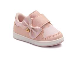 Tênis Bebê Moon Rosa Perolizado com Laço Klin Tênis Bebê Moon Rosa Perolizado com Laço Klin