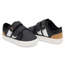 Tenis Bebe Pimpolho Preto com Branco Menino Tam 22 a 27 Tenis Bebe Pimpolho Preto com Branco Menino Tam 22 a 27