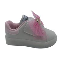 Tênis Bebê Pisca-Pisca Mini Sua Cia com Laço Branco 00731 Tênis Bebê Pisca-Pisca Mini Sua Cia com Laço Branco 00731