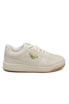 Tênis Bege De Brilho Numeração Especial Casual J.A Shoes Tênis Bege De Brilho Numeração Especial Casual J.A Shoes