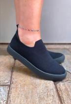 Tênis Beira Rio Slip On Preto