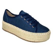 Tênis Beira Rio sola alta Flatform Corda Feminino