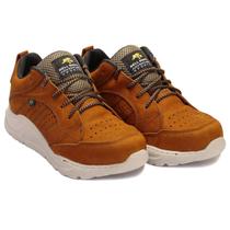 Tenis Bell Boots em Couro Palmilha PU Caminhada cor Camel