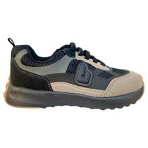 tenis bibi infantil menino jogging preto-grafite tenis bibi infantil menino jogging preto-grafite