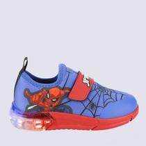 Tênis Bibi Space Luzes Homem Aranha Infantil Azul Tênis Bibi Space Luzes Homem Aranha Infantil Azul