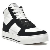 Tênis Boot Feminino Preto Branco Prata Via Marte 027-010-02 Tênis Boot Feminino Preto Branco Prata Via Marte 027-010-02