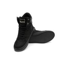 Tênis Bota Botinha Sneaker Feminino Cano Alto Academia Fitness Couro Legítimo 10300 Várias Cores
