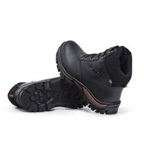 Tenis Bota Coturno Adventure Cano Alto em Couro - Preto 1005