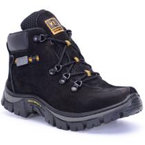 Tenis Bota Couro Coturno Masculino Tamanhos Especiais Adventure Preto Tenis Bota Couro Coturno Masculino Tamanhos Especiais Adventure Preto