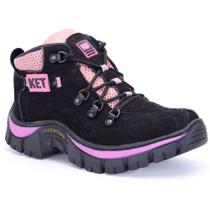 Tenis Bota Feminino Couro Legitimo Coturno Adventure Preto