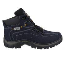 Tenis Bota Infantil Coturno Couro Azul Adventure Botina