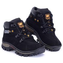 Tenis Bota Infantil Coturno Couro Legitimo Adventure Botina Meninos Escola Ketter Boots Preto