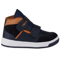 Tenis bota infantil via vip meninos 2825 escolar calce facil