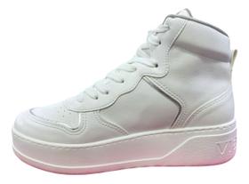 Tênis Bota Via Marte Plataforma Feminino Adulto Branco E Pra