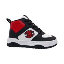 Tênis Botinha Aranha Juvenil Escolar Menino Mini Pé Branco / Preto / Vermelho 28/29 Tênis Botinha Aranha Juvenil Escolar Menino Mini Pé Branco / Preto / Vermelho 28/29