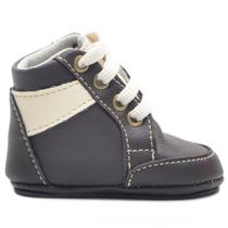 Tenis Botinha Cadarço Kids Bota Recem Nascido Bebe Macio Cor Cafe Tenis Botinha Cadarço Kids Bota Recem Nascido Bebe Macio Cor Cafe