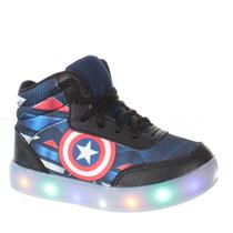 Tenis Botinha Capitão Infantil Masculino De Led Luz Com Pulseira - Isaac