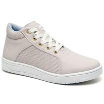 Tênis Botinha Casual Feminino Cano Alto Solado Plano Flat Robusto Amarração Cadarços Urbana Confortável Versátil Tênis Botinha Casual Feminino Cano Alto Solado Plano Flat Robusto Amarração Cadarços Urbana Confortável Versátil