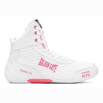Tênis Botinha Feminino Branco Rosa Treino Academia Fitness Luta e Boxe