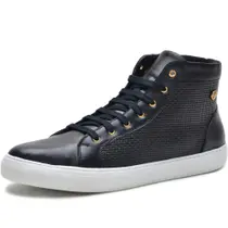 Tenis Botinha Feminino Couro Cadarco E Ziper Preto Tenis Botinha Feminino Couro Cadarco E Ziper Preto