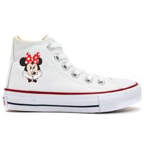 Tenis Botinha Feminino Minnie Laço Vermelho