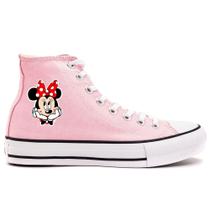 Tenis Botinha Feminino Minnie Laço Vermelho