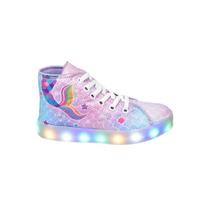 Tênis Botinha Infantil Led Feminino Sereia Casual Tênis Botinha Infantil Led Feminino Sereia Casual