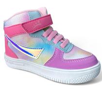 Tênis Botinha Infantil Leve Macia tiras autocolantes Elástico Ortopasso