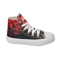 Tênis Botinha Infantil Masculina Meninos Cano Alto Personagem Aranha Gamer