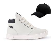 Tenis Botinha Infantil Meninos Casual Cano Alto Confortavel + Bone Tenis Botinha Infantil Meninos Casual Cano Alto Confortavel + Bone