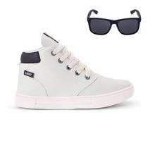 Tenis Botinha Infantil Meninos Casual Cano Alto Confortavel + Oculos