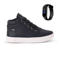 Tenis Botinha Infantil Meninos Casual Cano Alto Confortavel + Relogio Tenis Botinha Infantil Meninos Casual Cano Alto Confortavel + Relogio