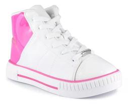 Tênis botinha Molekinha Branco/Pink Neon Ref.: 2565.103