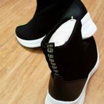 Tenis botinha preto com solado branco 537te000061 tamanho 37