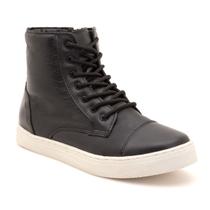 Tênis Botinha Sneaker Boot Couro Feminino Amarração Cano Alto Solado Flat Branco Versátil Confortável Dia a Dia Urbano Tênis Botinha Sneaker Boot Couro Feminino Amarração Cano Alto Solado Flat Branco Versátil Confortável Dia a Dia Urbano