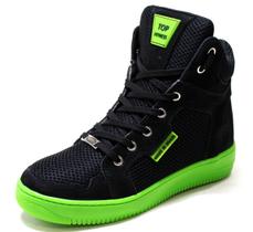 Tenis Botinhas Cano Alto Top Fitness Preto/Verde