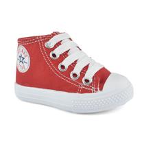 Tênis Botinho B242 Casual Cano Alto Meninos Vermelho