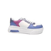 Tenis Bottero Casual Couro 346028 Branco/Azul/Orquidea