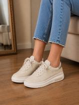 Tênis Bottero Casual Feminino de Couro Marfim Tênis Bottero Casual Feminino de Couro Marfim
