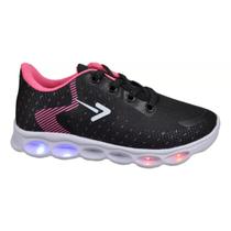 Tênis Box 200 Bkled 02 Infantil Menina Preto Pink